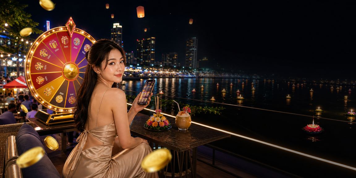 ผู้เล่นใหม่กรอกข้อมูลสมัครสมาชิก EE19 ผ่านมือถือในตลาดกลางคืนพัทยา